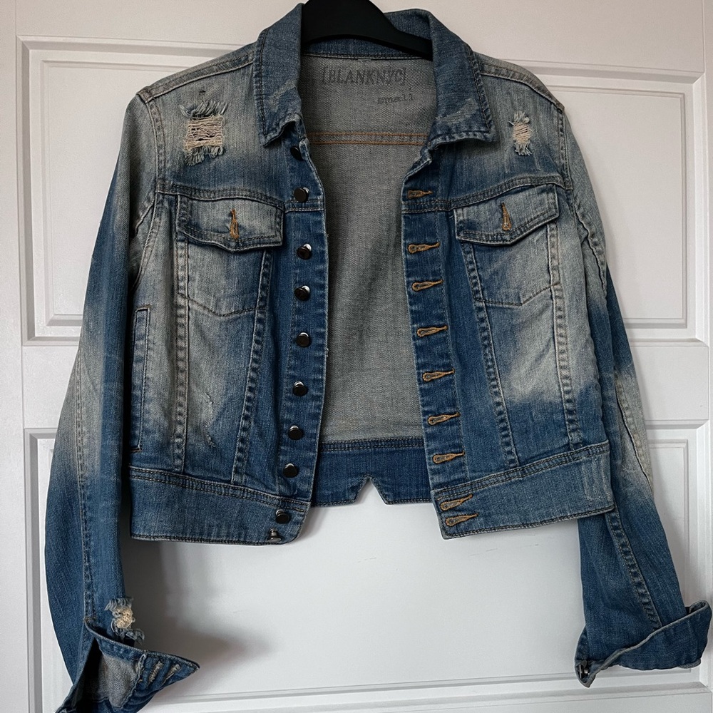 Blank NYC Distressed Denim Jacket